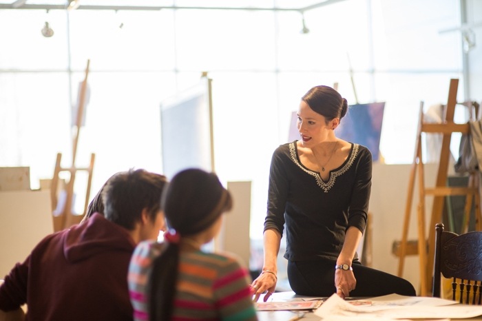 art faculty in studio